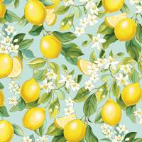 Lemon Tree Gift Wrap Paper — classic lemon tree pattern gift wrapping paper