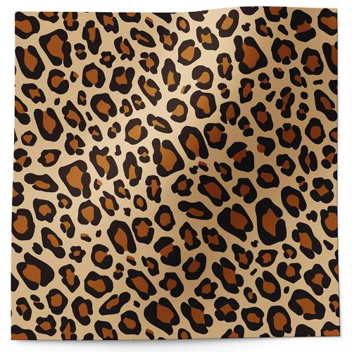 Classic leopard print tissue paper with a tan base and rich brown and black spots