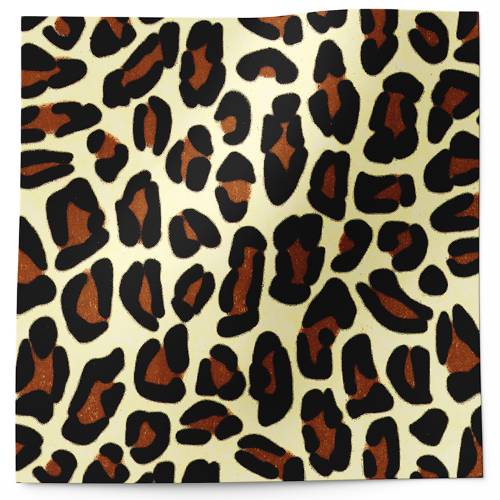 Leopard printed tissue paper with black and brown animal print pattern