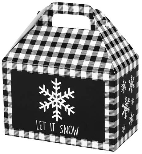 Let it Snow Plaid Large Gable Box