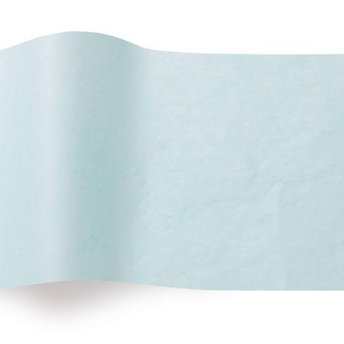 Light Blue Tissue Paper — Soft pale powder blue tissue paper sheet, smooth finish