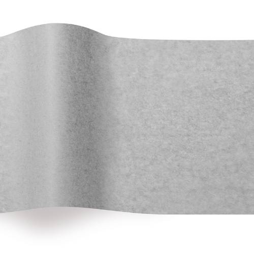 Light Gray Tissue Paper — Very light silver-gray tissue paper sheet, smooth finish