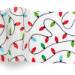 Light Parade Printed Tissue Paper — Colorful illustrated holiday string light bulbs in red, blue, green, yellow on white