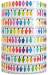 Lighten Up Gift Wrap Paper - white background with colorful Christmas string-light bulbs