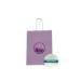 Lilac Haze on White Paper Shopping Bag
