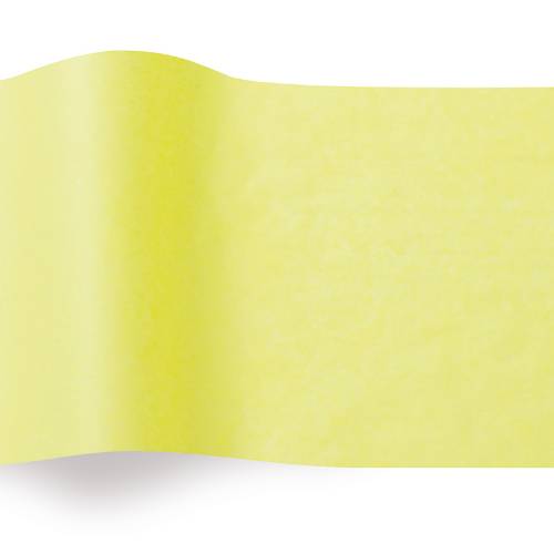 Limon Solid Tissue Paper — Bright vibrant lime/lemon yellow-green tissue paper sheet, smooth finish