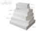 Matte white magnetic apparel box 17.7" x 13.4" x 2.8" — rigid wide box with a hinged magnetic snap-close lid, shown open, matte white finish