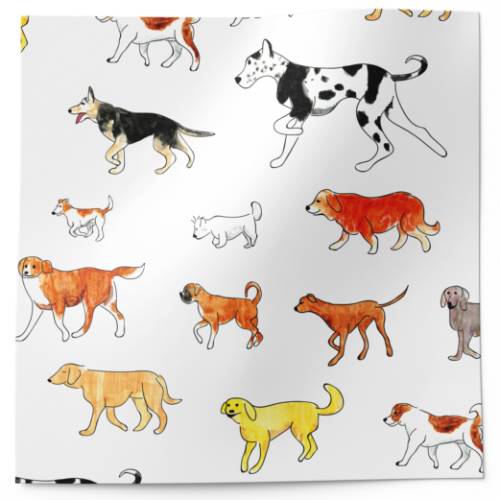 Man’s best friend printed tissue paper with assorted dog illustrations