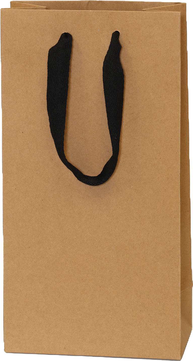 Kraft Bag/Black Handles