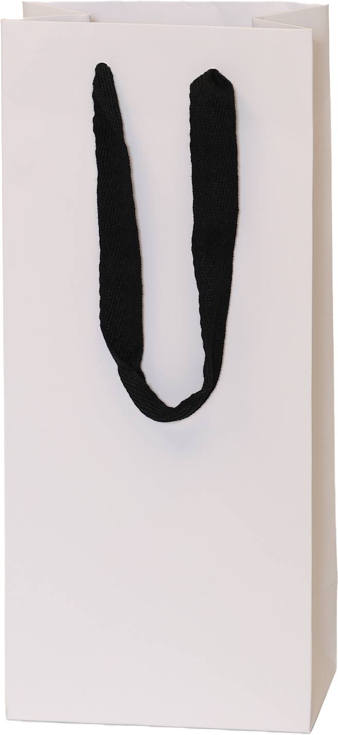 White Bag/Black Handles