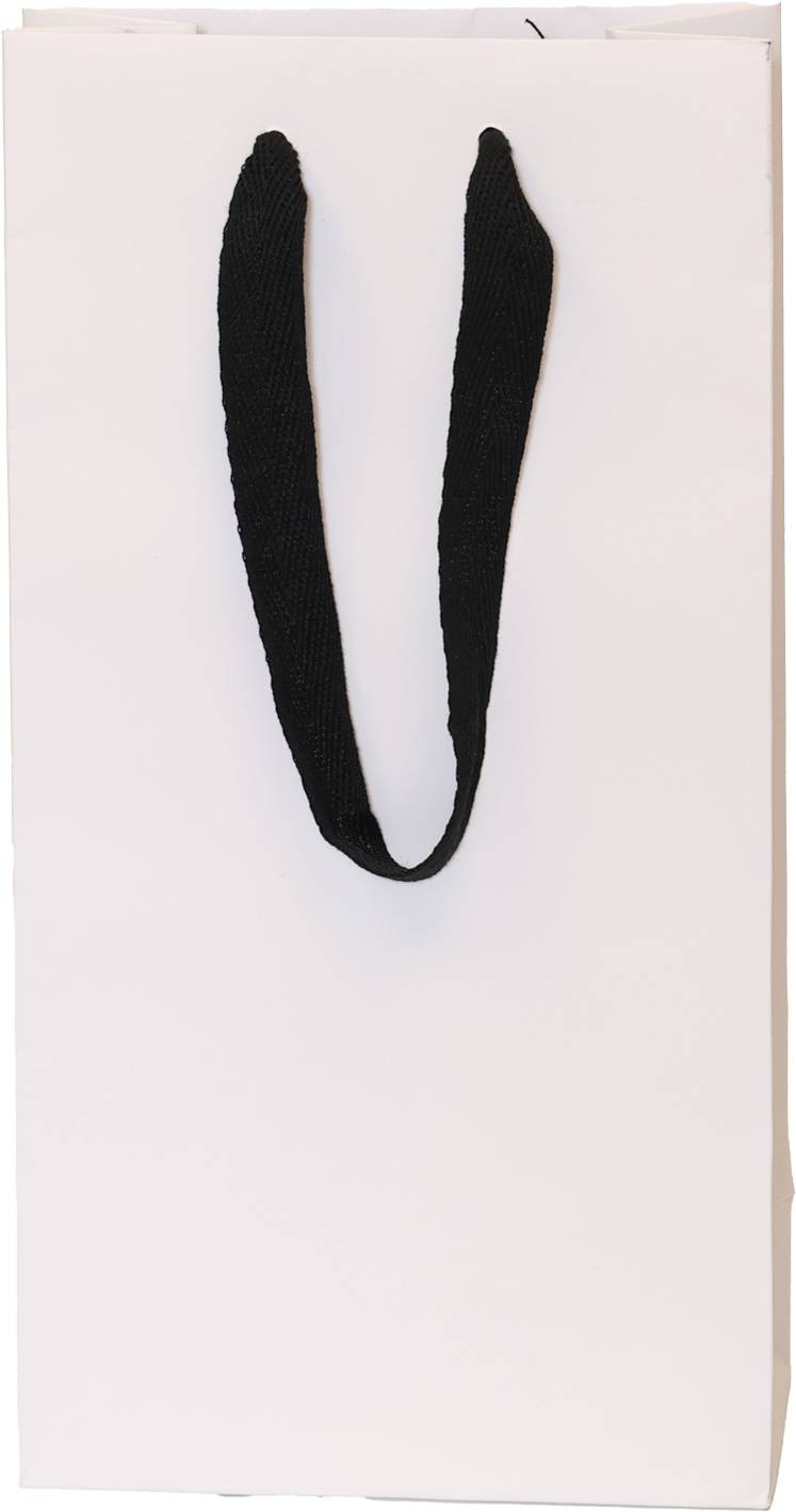 White Bag/Black Handles