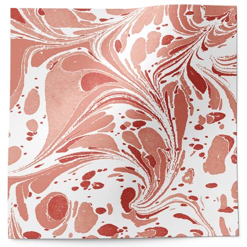 Rose gold marble tissue paper with swirling rose gold and white veins