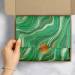 Marbleized Green Printed Tissue Paper - BPT821