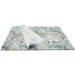 Marbleized magic printed tissue paper with blue, white, and gold marbled pattern for luxury gift wrapping