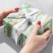 Marbleized Mint Gift Wrap Paper - B736