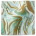 Marbleized mint printed tissue paper with mint, white, and gold marbled pattern for luxury gift wrapping