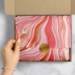 Marbleized Red Printed Tissue Paper - BPT629
