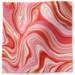 Marbleized red printed tissue paper with red, pink, and white marbled pattern for luxury gift wrapping