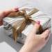 Marbleized Silver Gift Wrap Paper - B330