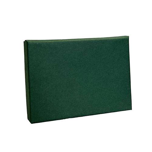 Matte Forest Green pop-up gift card box 4 5/8" x 3 3/8" x 5/8" — pops open to display a gift card, matte forest green finish
