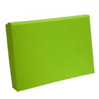 Matte Lime pop-up gift card box 4 5/8" x 3 3/8" x 5/8" — pops open to display a gift card, matte lime green finish