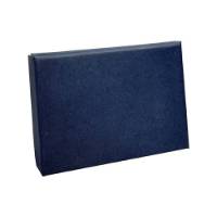 Matte Navy Blue pop-up gift card box 4 5/8" x 3 3/8" x 5/8" — pops open to display a gift card, matte navy blue finish