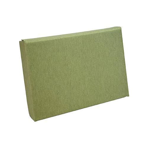 Matte Sage pop-up gift card box 4 5/8" x 3 3/8" x 5/8" — pops open to display a gift card, matte sage green finish