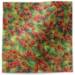 Merry berry tissue paper with dense red berries and green leaves on warm gold
