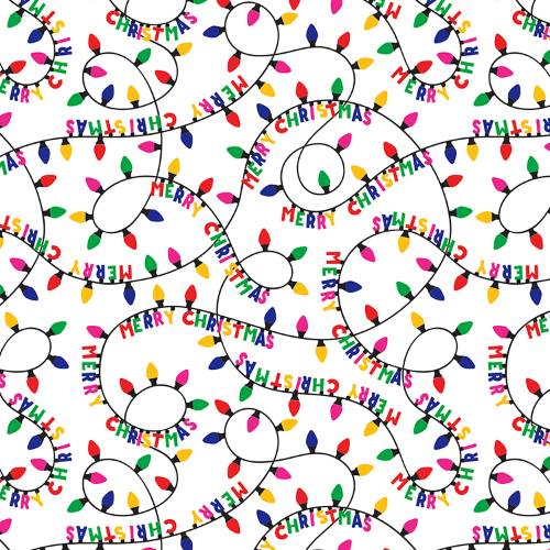 Merry Lights Gift Wrap Paper — Merry Lights Christmas gift wrap pattern