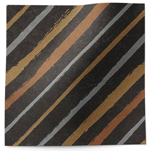 Metallic Brush Strokes Printed Tissue Paper — Diagonal gold and bronze metallic brush stroke stripes on dark background