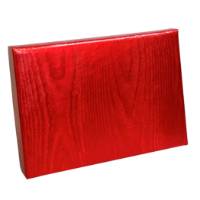 Metallic Embossed Red pop-up gift card box 4 5/8" x 3 3/8" x 5/8" — pops open to display a gift card, metallic embossed red finish