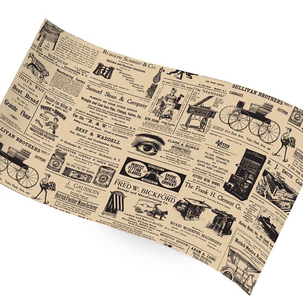 Vintage Newspaper Pattern Tissue Paper 20 x 30 Sheets - 240 / Pack