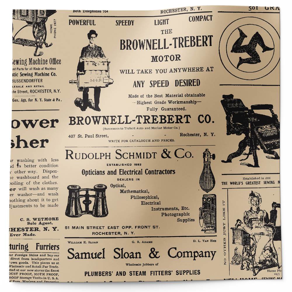 Vintage Newspaper Pattern Tissue Paper 20 x 30 Sheets - 240 / Pack