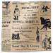 Modern Times printed tissue paper with vintage newspaper-style typography and illustrations for gift wrapping