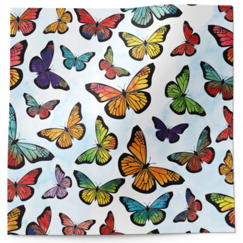Monarch butterfly printed tissue paper with colorful butterfly illustrations for gift wrapping