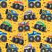 Monster Trucks Gift Wrap Paper — colorful monster trucks birthday party wrapping paper