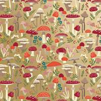 Mushroom Forest Gift Wrap Paper Wholesale gift wrap paper, Jillson & Roberts gift wrap, All occasion gift wrap, Everyday gift wrap, Floral gift wrap