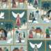 Nativity Scene Gift Wrap Paper — festive Nativity Scene holiday wrapping paper design