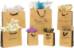 natural kraft paper shopping bags with black gusset and black flat twill handles
