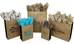 Natural Kraft/Black Gusset Fold Over J-Cut Shopping Bag (Pup) - J-CUT-P-NKBG