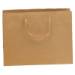 Natural kraft paper Brooklyn shopping bag with flat twill handles, unbleached finish
