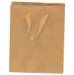 Natural kraft paper Brooklyn shopping bag with flat twill handles and side gussets