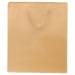 Natural kraft paper Brooklyn shopping bag with flat twill handles and side gussets