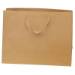 Natural kraft paper Brooklyn shopping bag with flat twill handles and wide gusset
