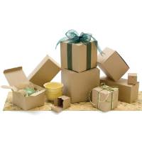 Natural kraft one-piece gift boxes in assorted sizes — eco-friendly brown kraft finish