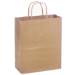 Natural kraft paper shopping bag with kraft twisted paper handles