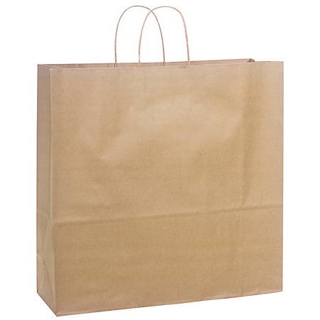 Natural kraft paper shopping bag with kraft twisted paper handles
