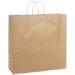 Natural kraft paper shopping bag with kraft twisted paper handles