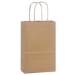 Natural kraft paper shopping bag with kraft twisted paper handles