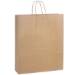 Natural kraft paper shopping bag with kraft twisted paper handles